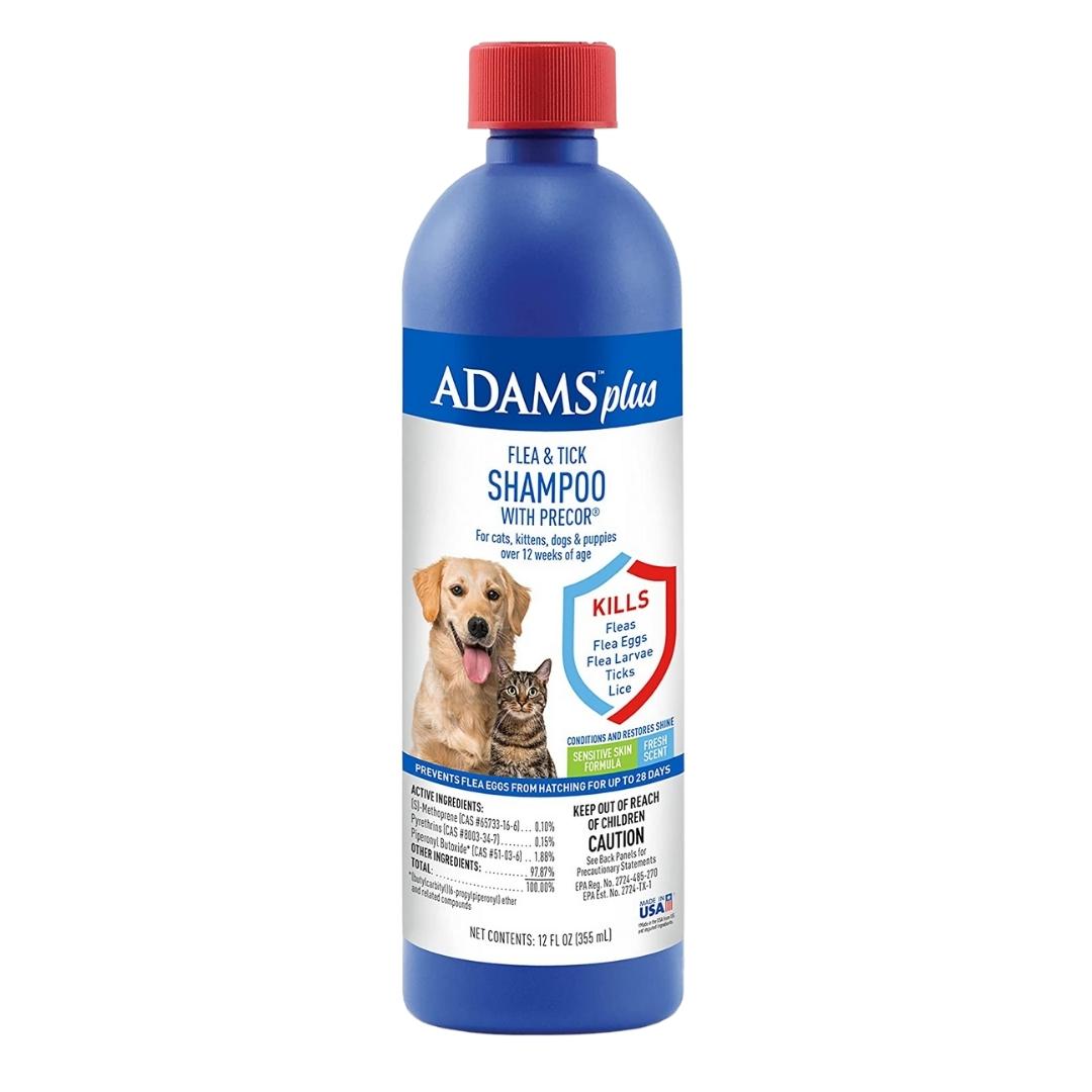 Adams Plus Flea & Tick Shampoo with Precor