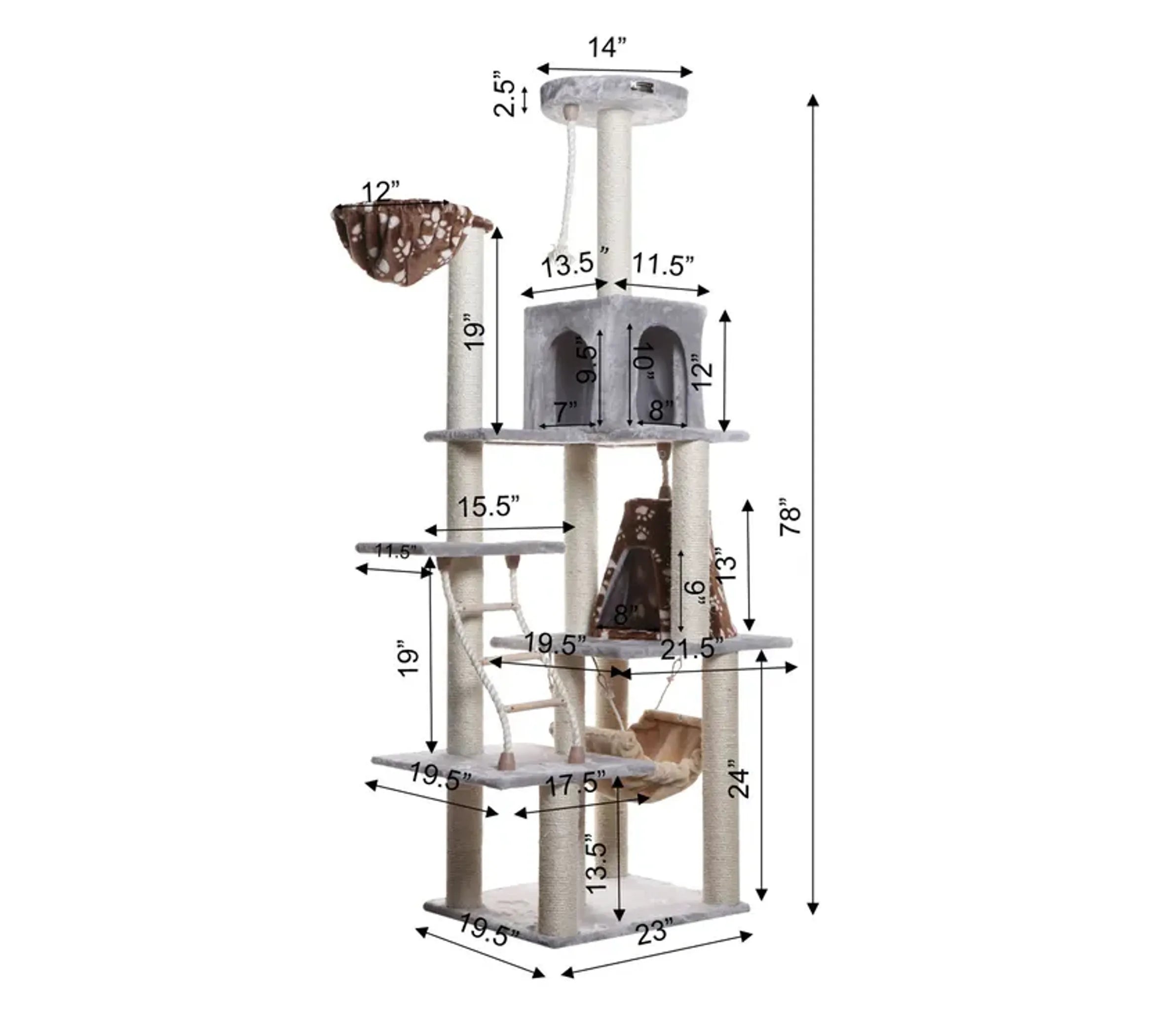 Armarkat A7802 Cat Tree – 78