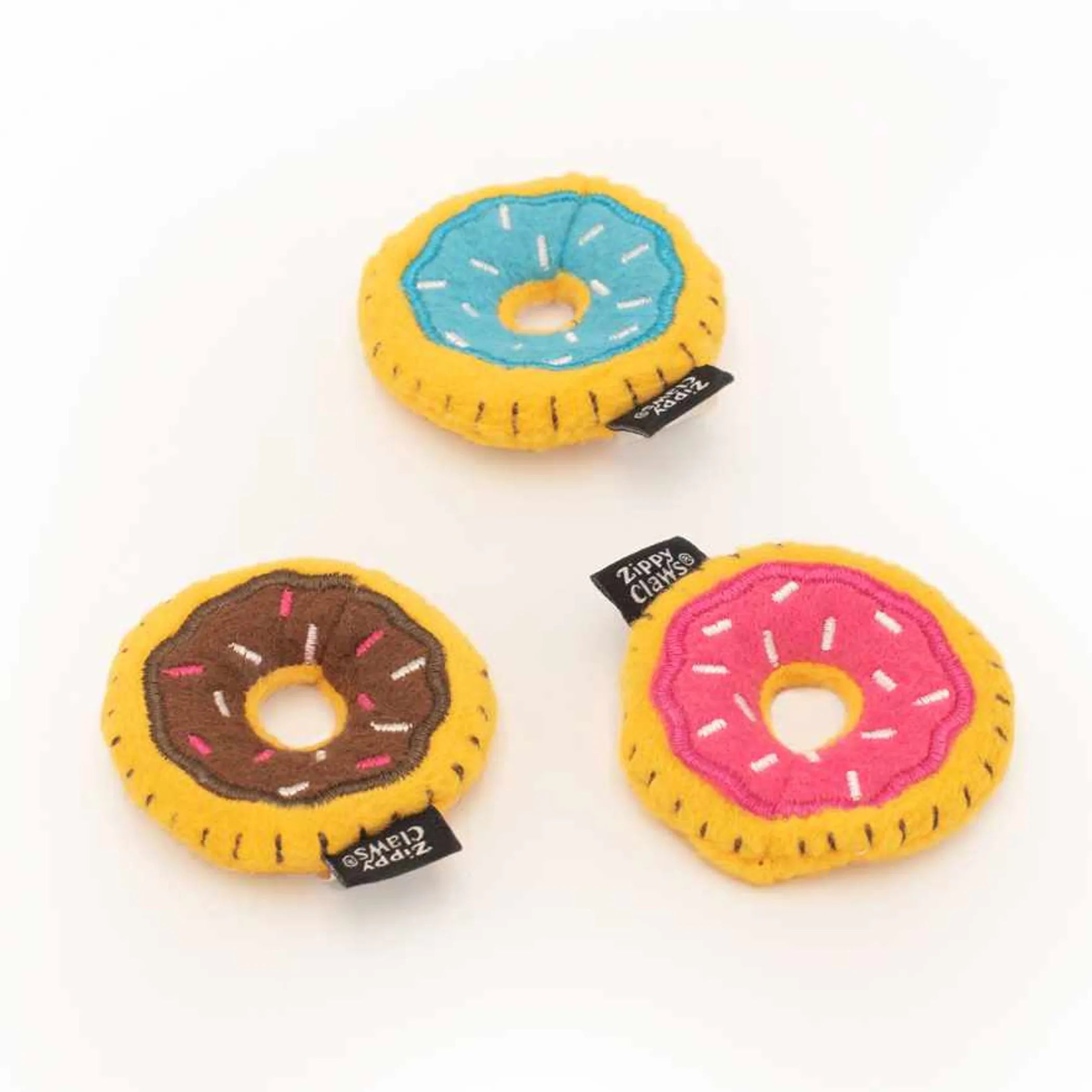 ZippyClaws™ Mini Donutz 2-Pack – Catnip Plush Toys