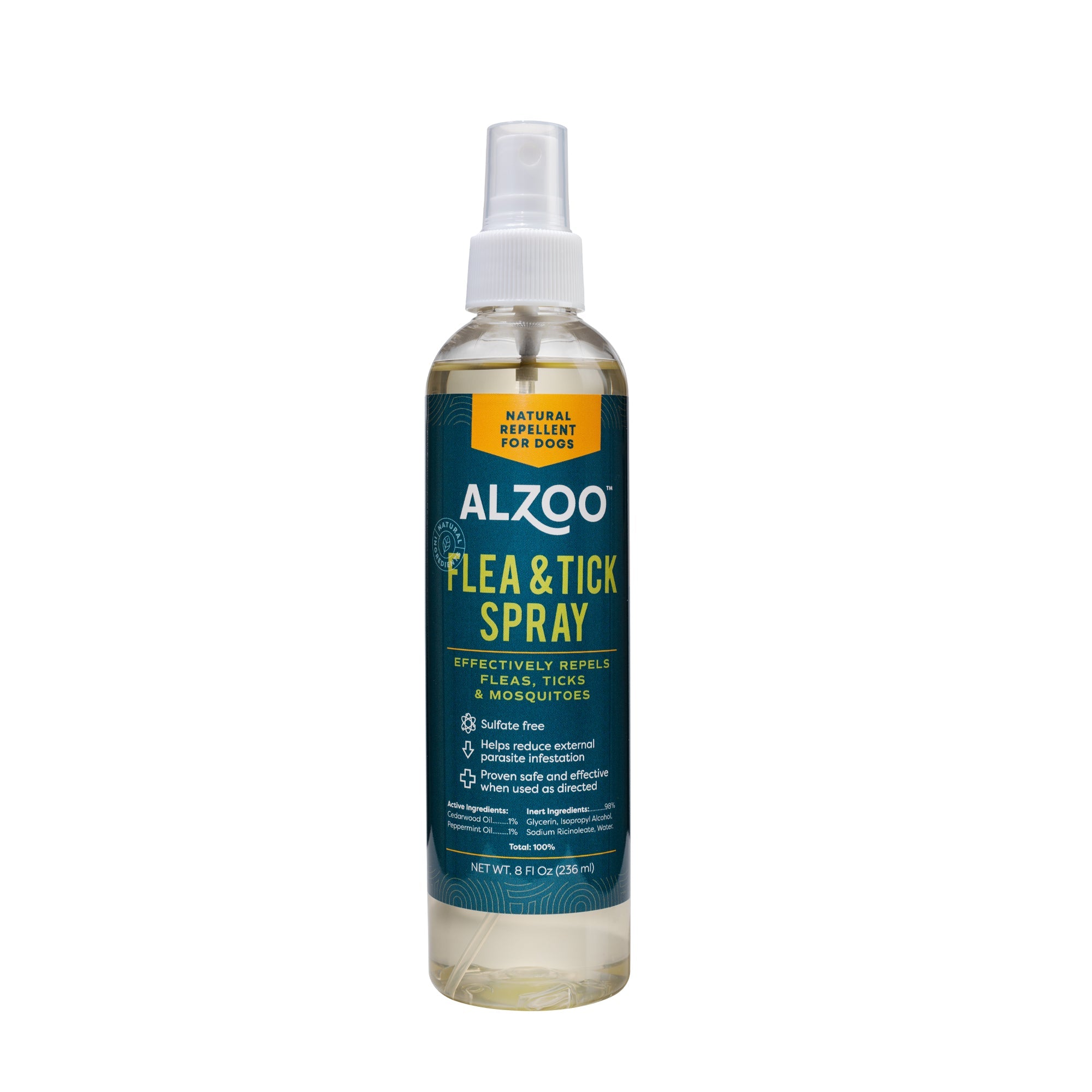 ALZOO Plant-Based Flea & Tick Spray – 8oz