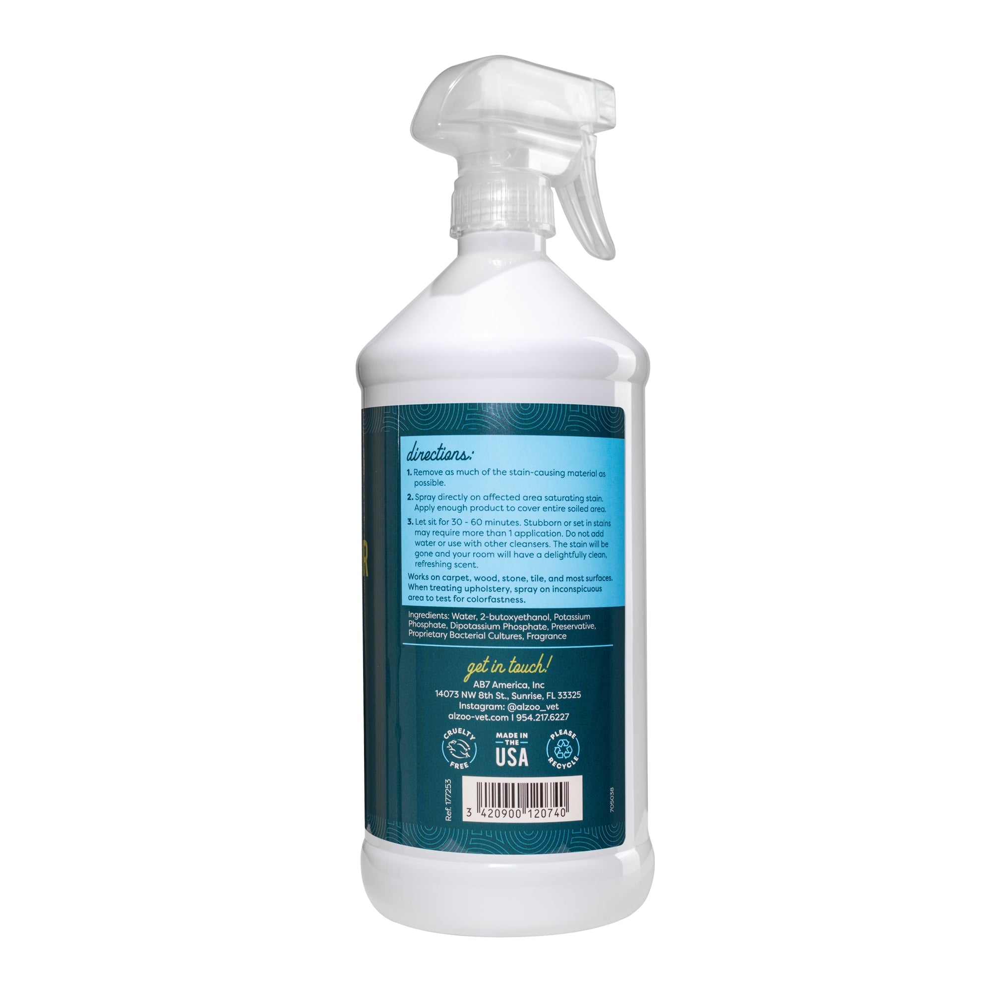 ALZOO Stain & Odor Remover Spray Citrus Vanilla - 32oz