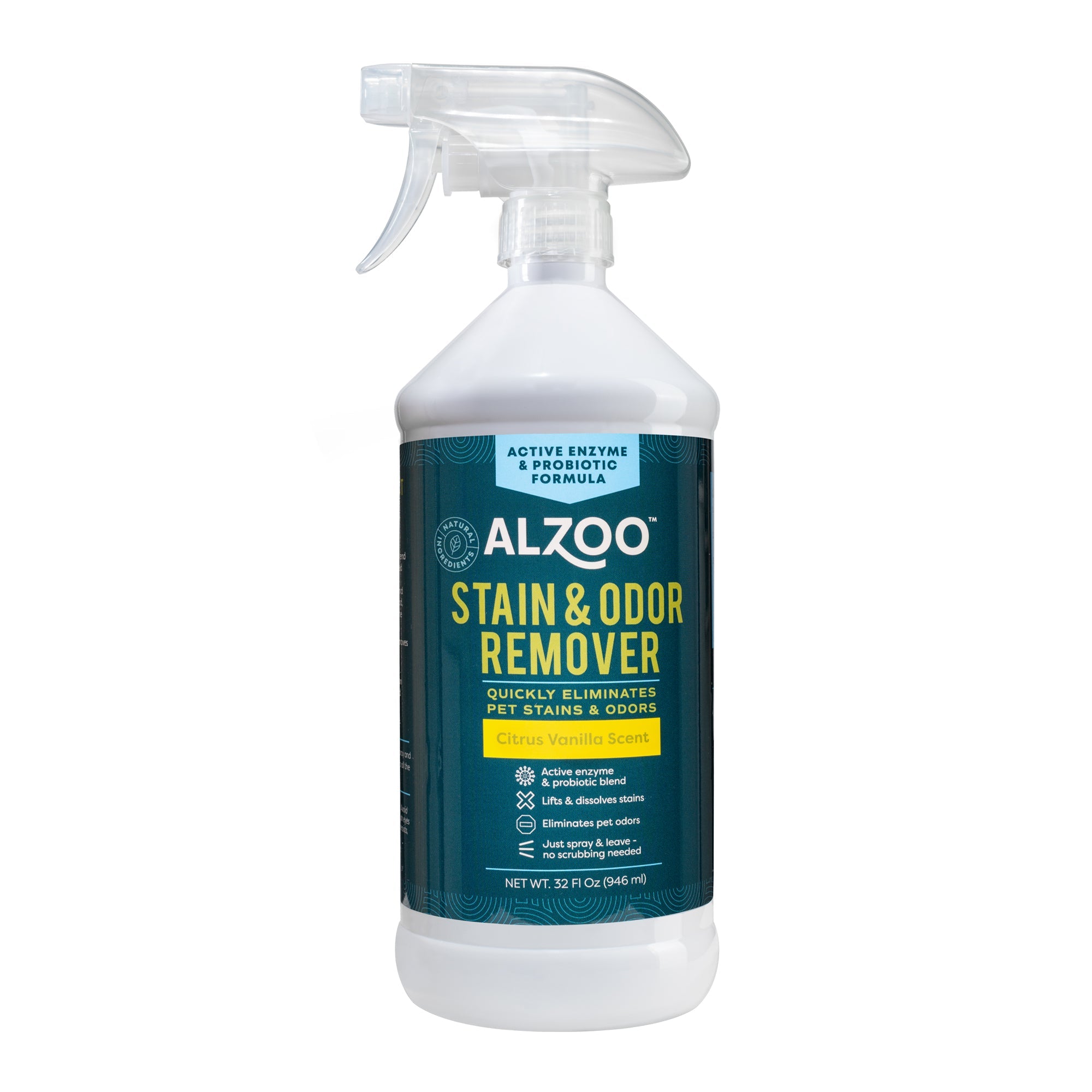 ALZOO Stain & Odor Remover Spray Citrus Vanilla - 32oz