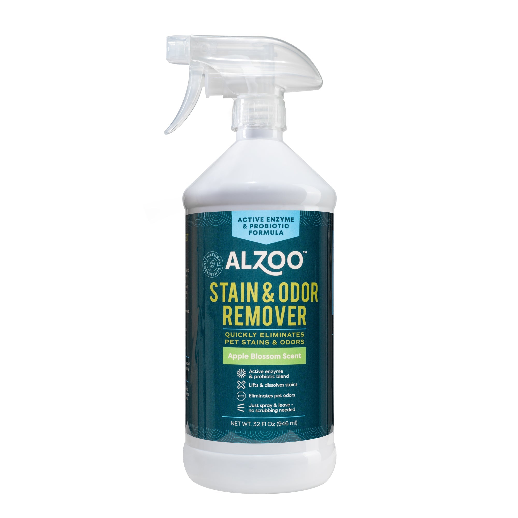 ALZOO Stain & Odor Remover Spray Apple Blossom - 32oz