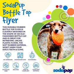 SodaPup Bottle Top Flyer Durable Rubber Retrieving Frisbee