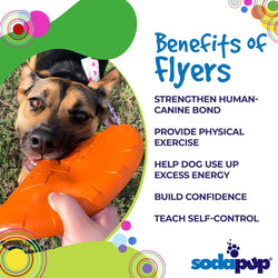 SodaPup Bottle Top Flyer Durable Rubber Retrieving Frisbee