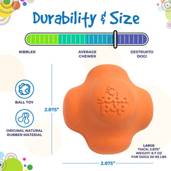 SodaPup Crazy Bounce Ultra Durable Rubber Chew & Retrieving Toy