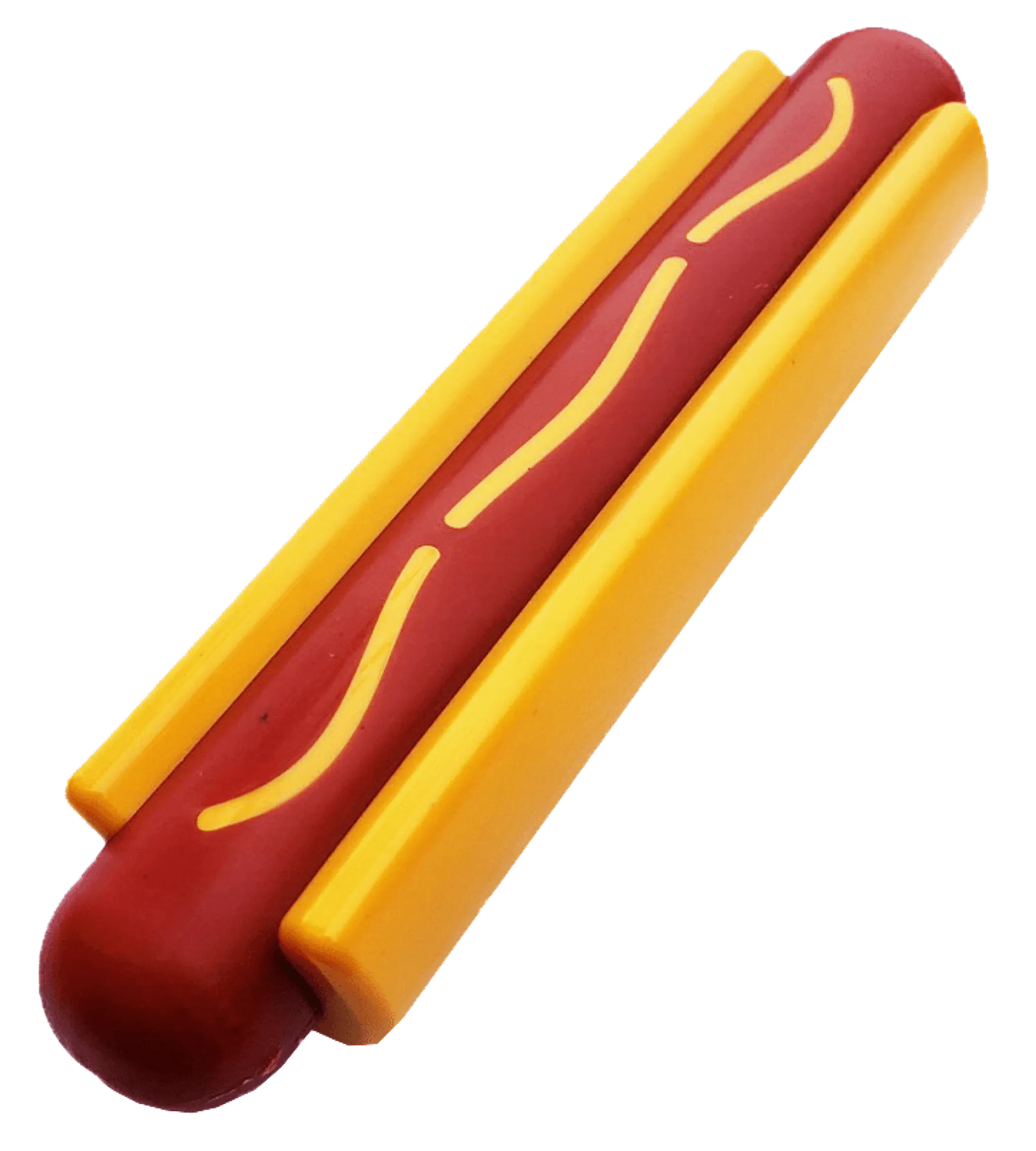 SodaPup Hot Dog Ultra Durable Nylon Dog Chew Toy for Aggressive Chewers