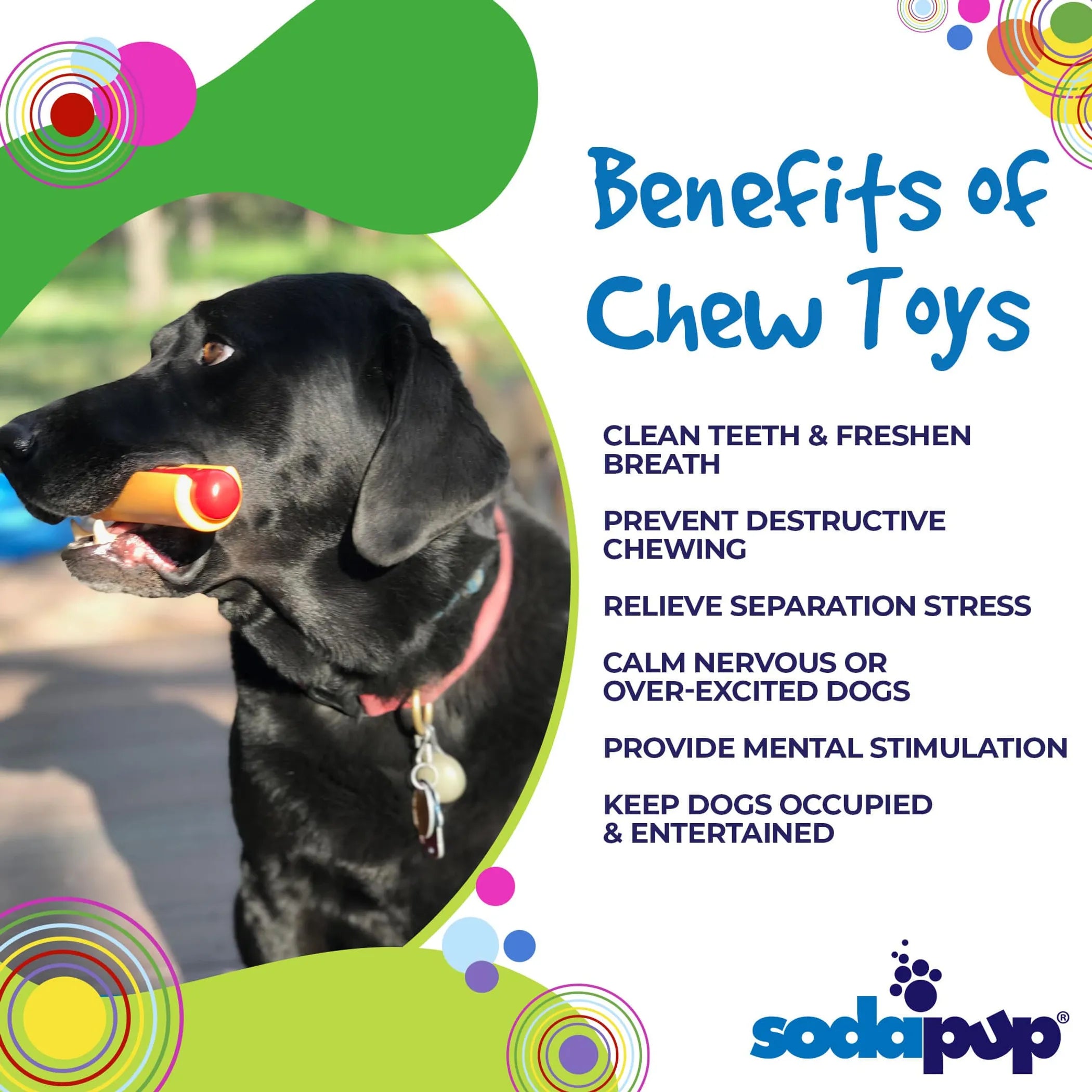 SodaPup Hot Dog Ultra Durable Nylon Dog Chew Toy for Aggressive Chewers