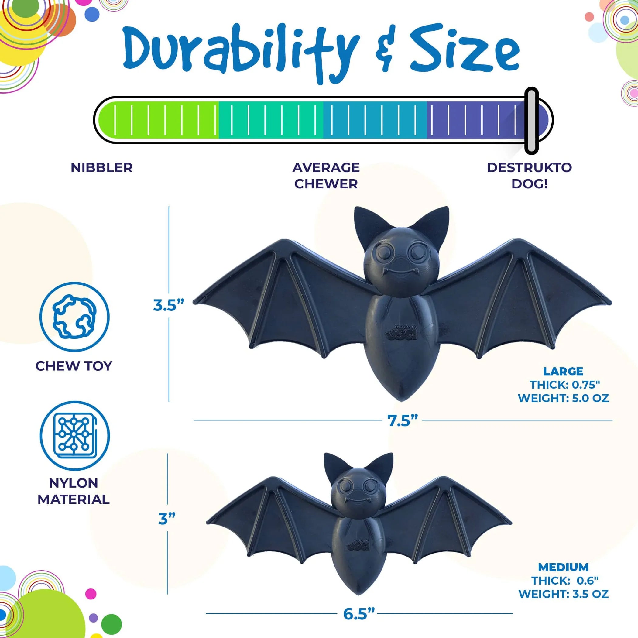 Bite Me: Vampire Bat Chew Toy by SodaPup