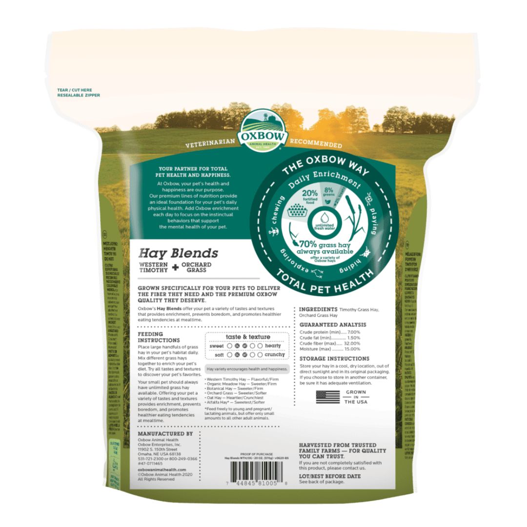 Oxbow Western Timothy & Orchard Grass Hay Blend - 40oz