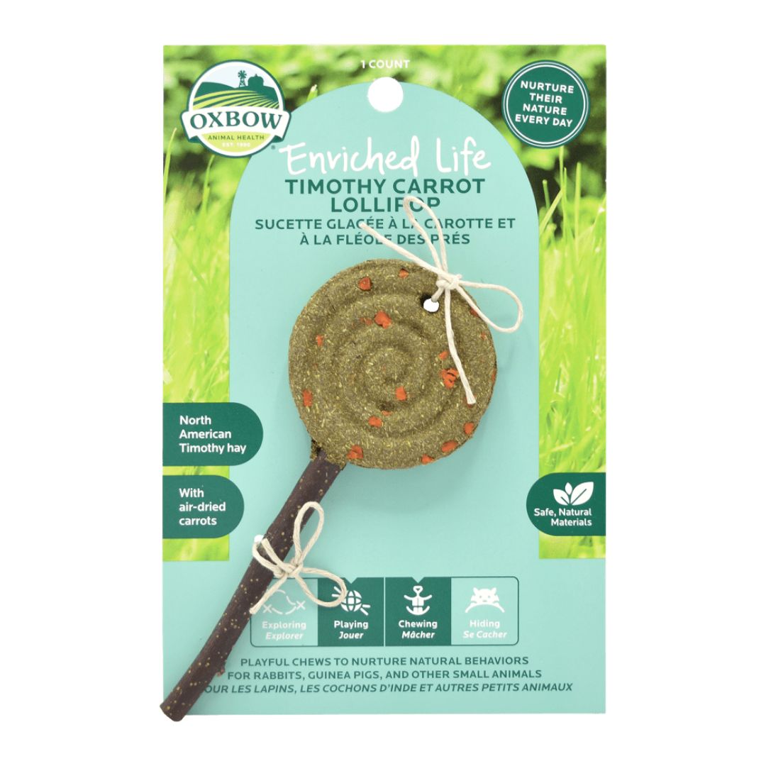 Oxbow Enriched Life Timothy Lollipop Carrot Chew