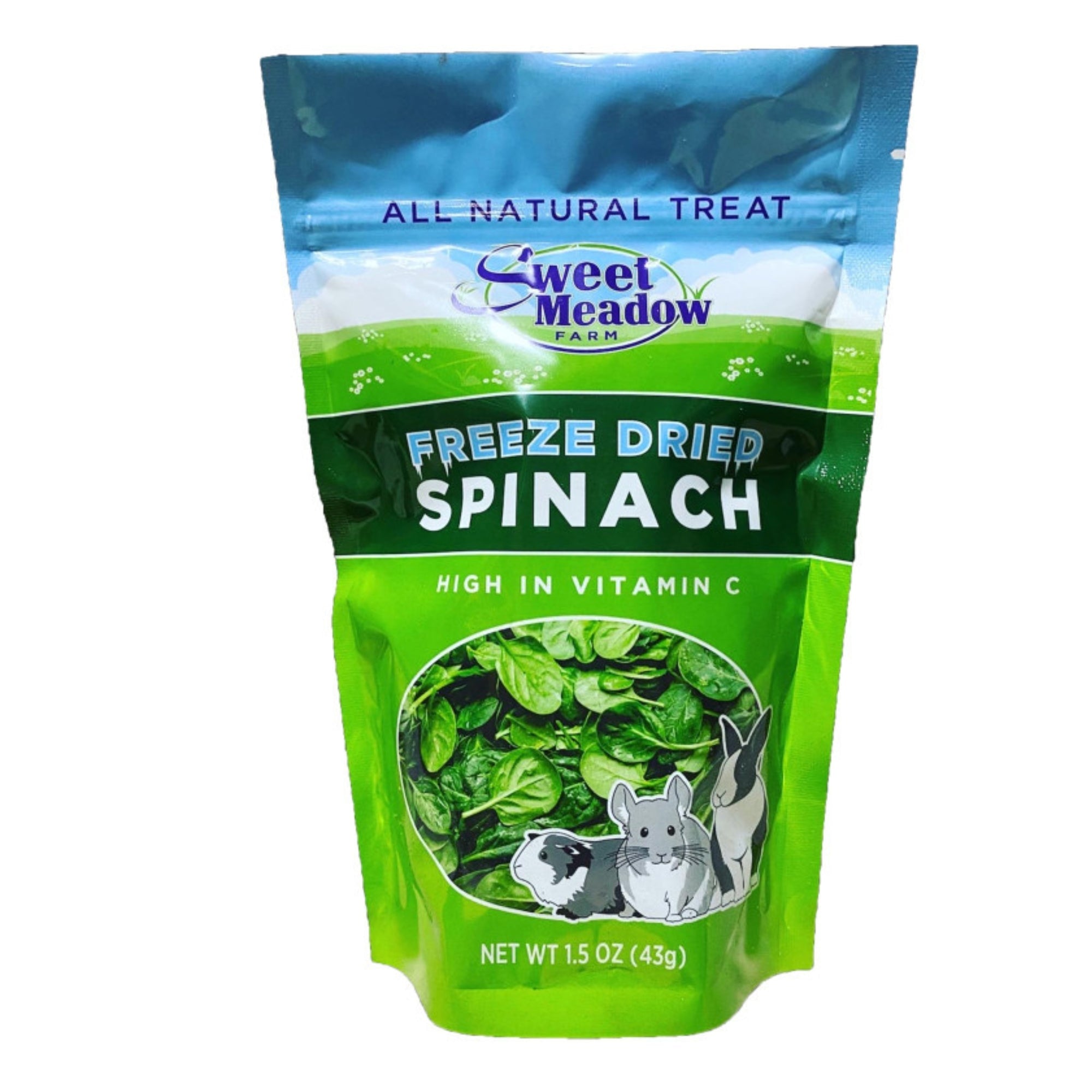 Sweet Meadow Farm Freeze-Dried Spinach All Natural Bunny Treat 1.99oz