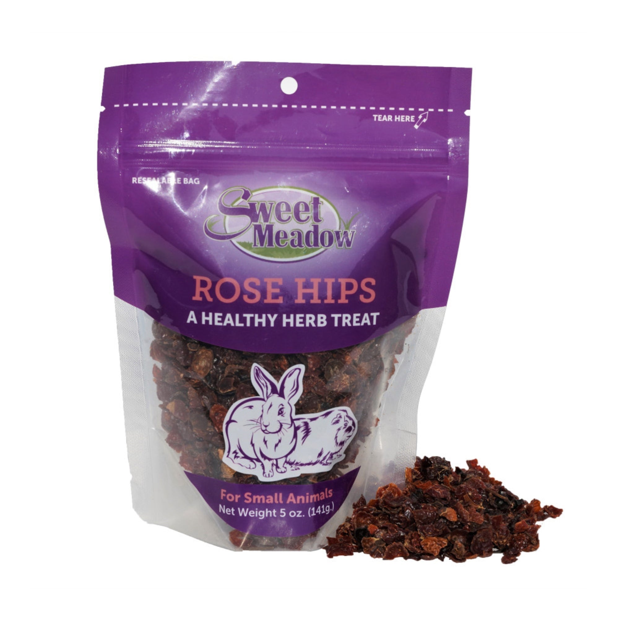 Sweet Meadow Farm Rose Hips Healthy Herb Small Animal Treat 5oz