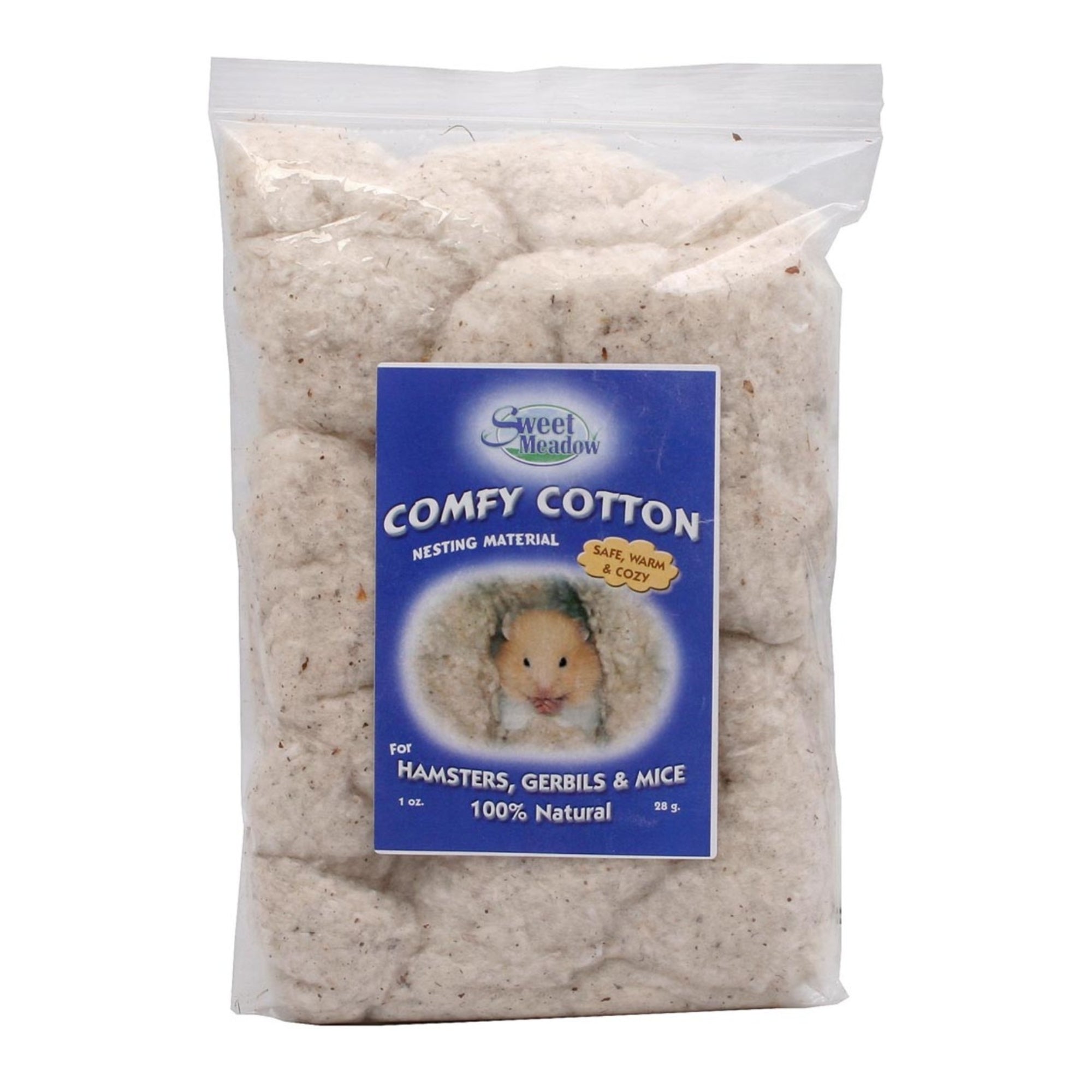 Sweet Meadow Farm Comfy Cotton Small Pet Nesting Material White 1oz