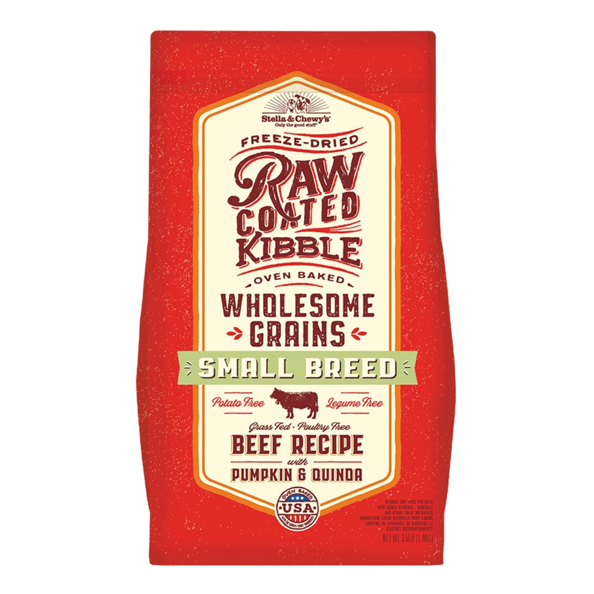 Stella & Chewy's Dog Raw Coated Small Breed Wholesome Beef 3.99Lb