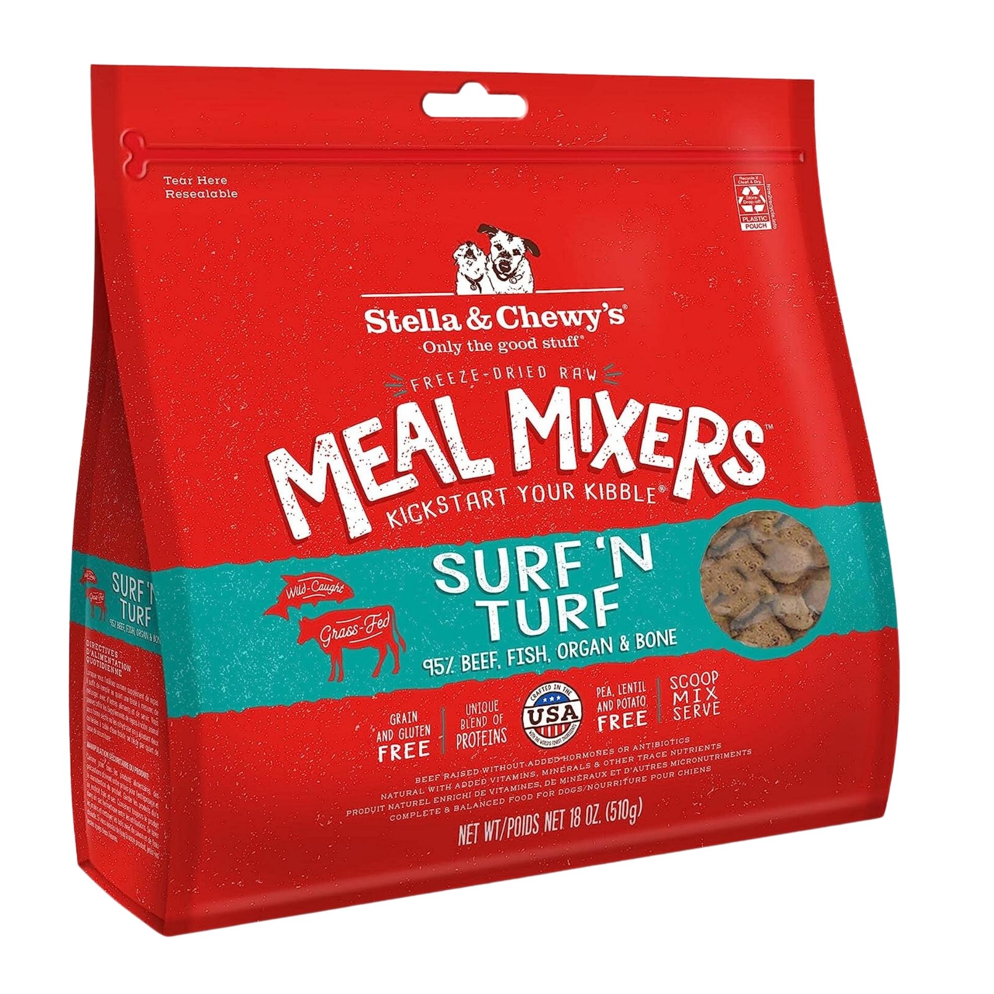 Stella & Chewy’s Freeze-Dried Raw Meal Mixers Surf & Turf Recipe for Dogs (18 oz)