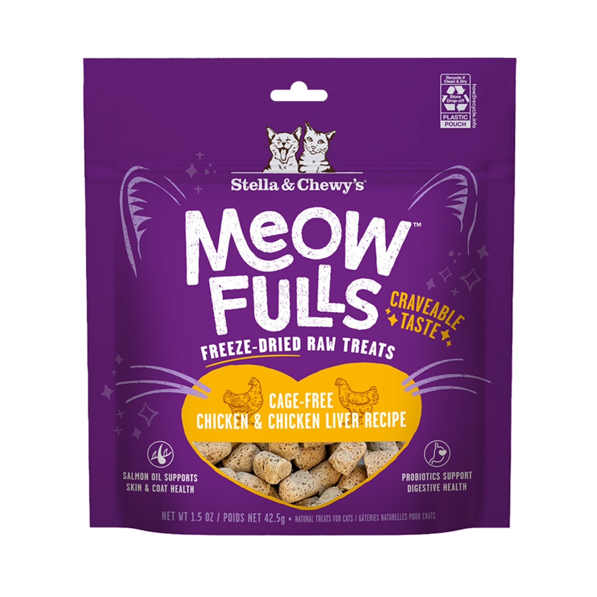 Stella & Chewys Cat Meowfulls Freeze Dried Treat Chicken & Liver 1.99oz.