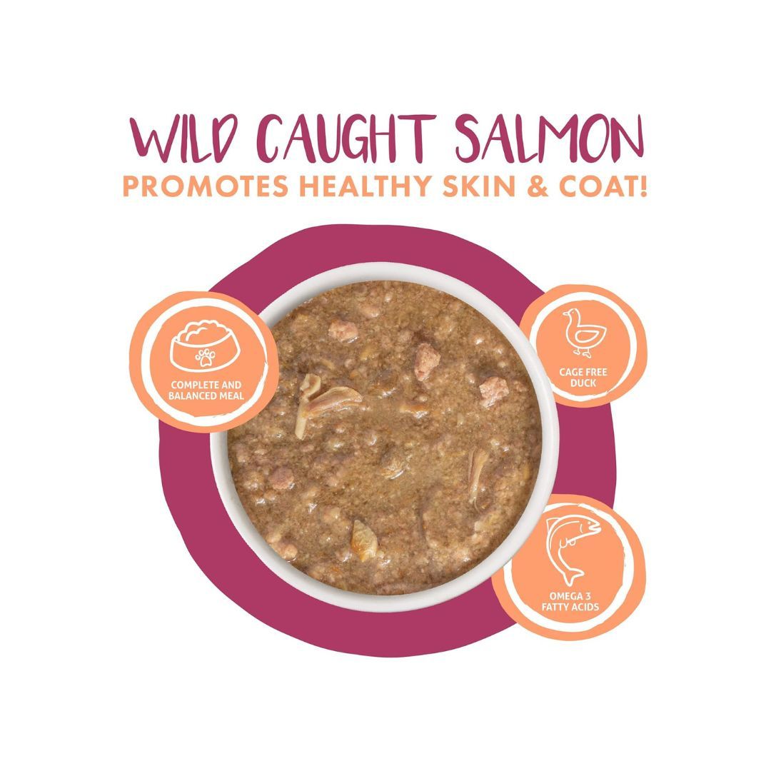 Weruva Cat Stewlander Duck and Salmon Dinner in Gravy 2.99ooz. (Case of 12)