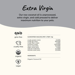 Kin+Kind Organic Skin+Coat+Joint Coconut Oil Supplement for Pets