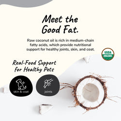 Kin+Kind Organic Skin+Coat+Joint Coconut Oil Supplement for Pets