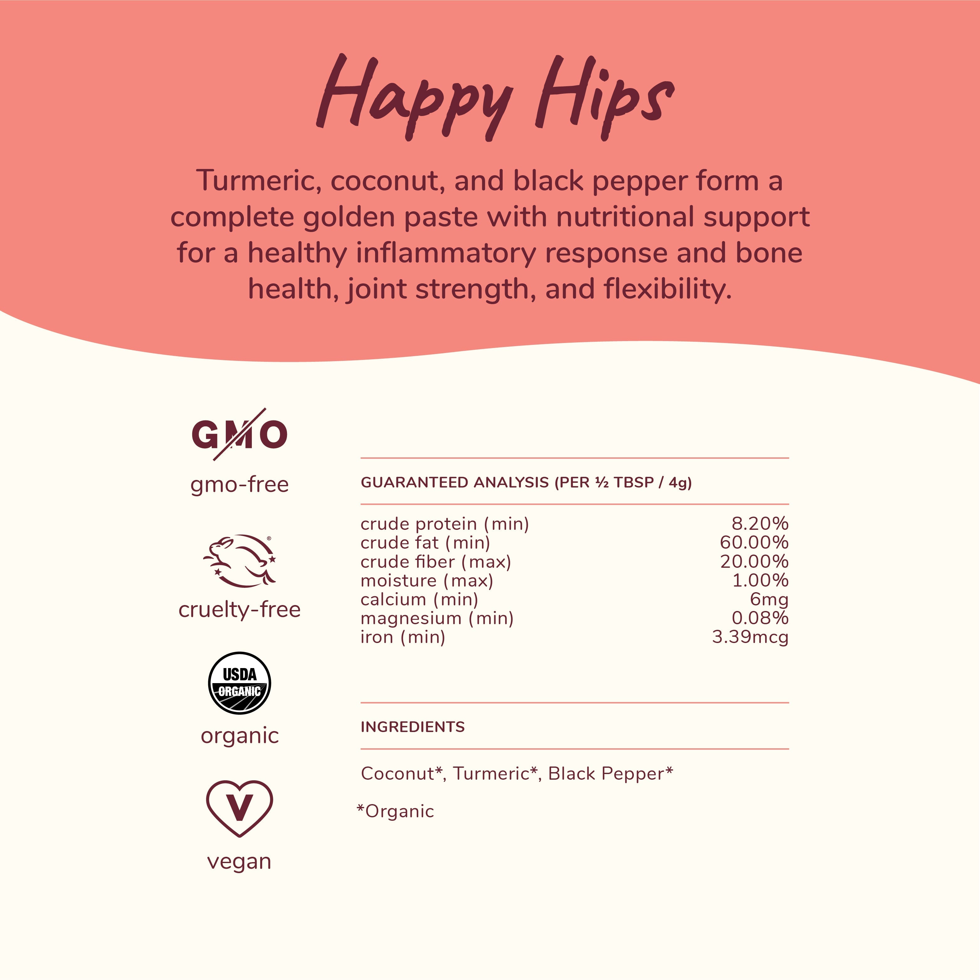 Kin+Kind Hip & Joint Supplement – Turmeric 8oz