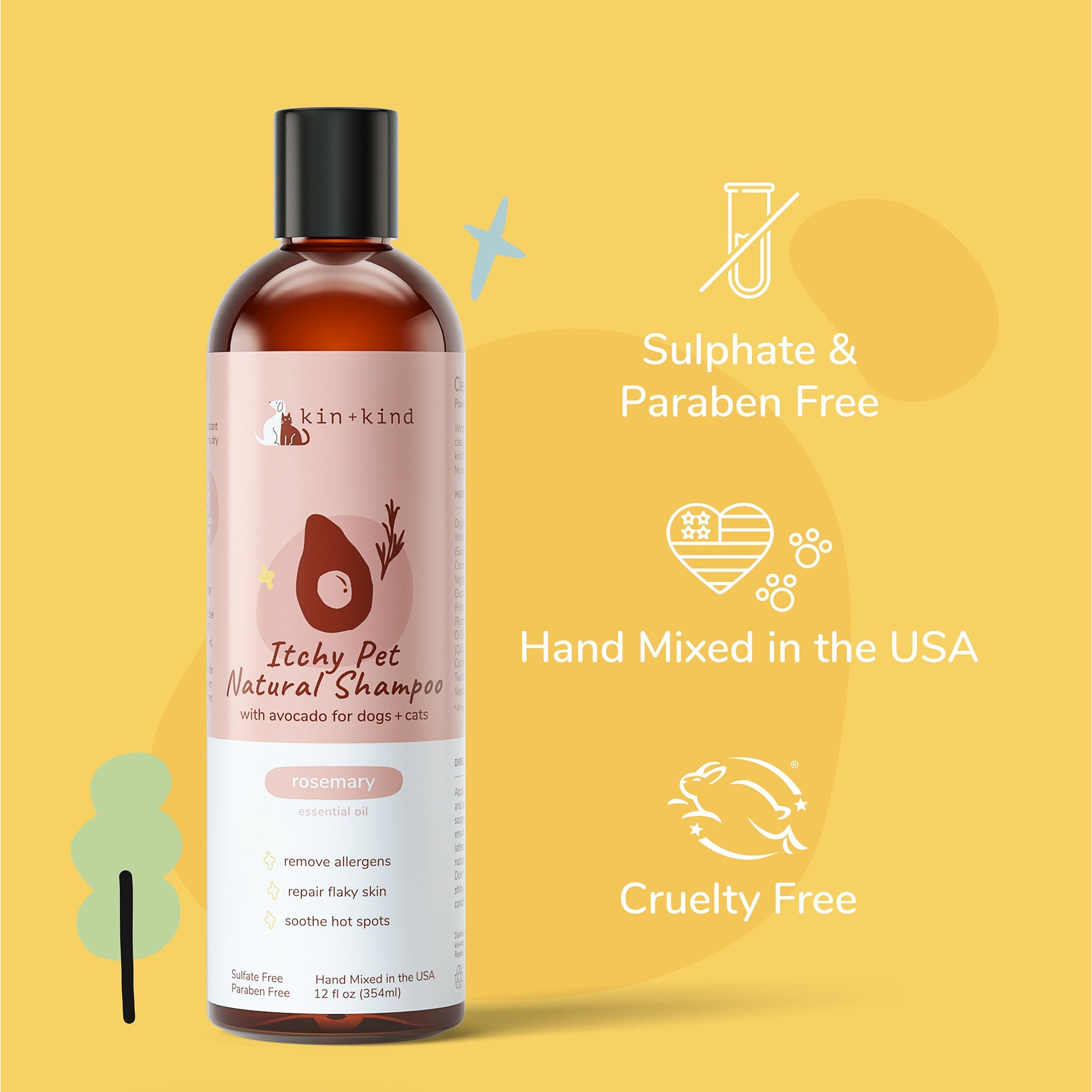 Kin+Kind Itchy Pet Shampoo - (Rosemary + Peppermint)