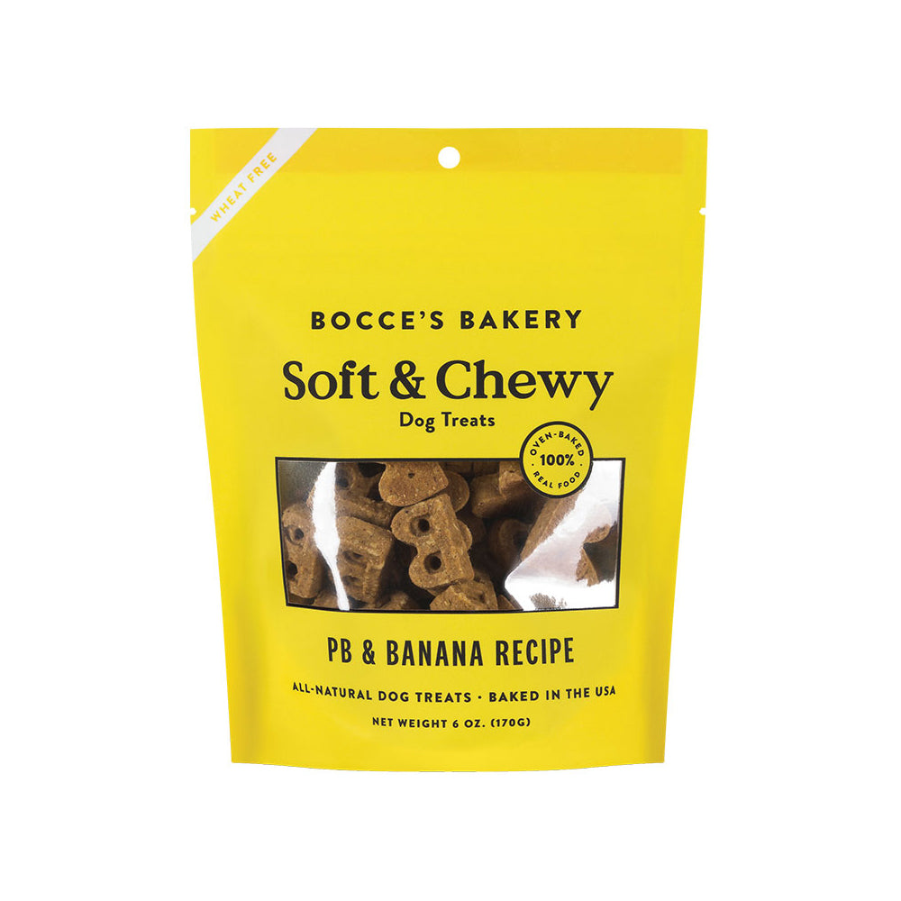 Bocce's Bakery Dog Soft & Chewy Peanut Butter & Banana Treats - 6 oz